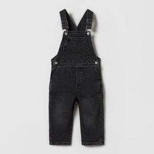 Long denim overalls